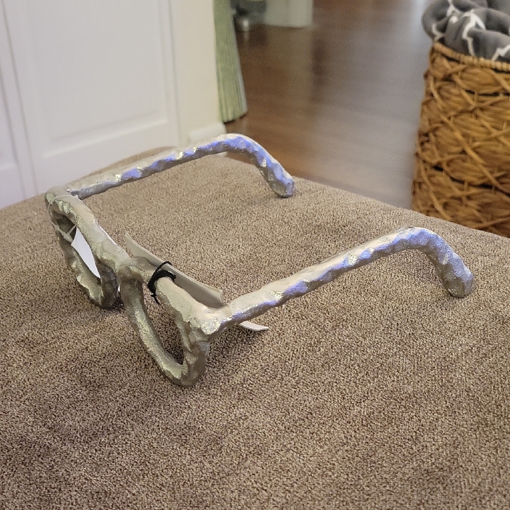 Modern Silver Eyewear Sculpture